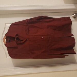 EUC Burgundy/Wine NY & Co button down